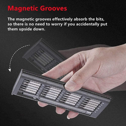 24-in-1 Precision Screwdriver Set - Magnetic Attachments